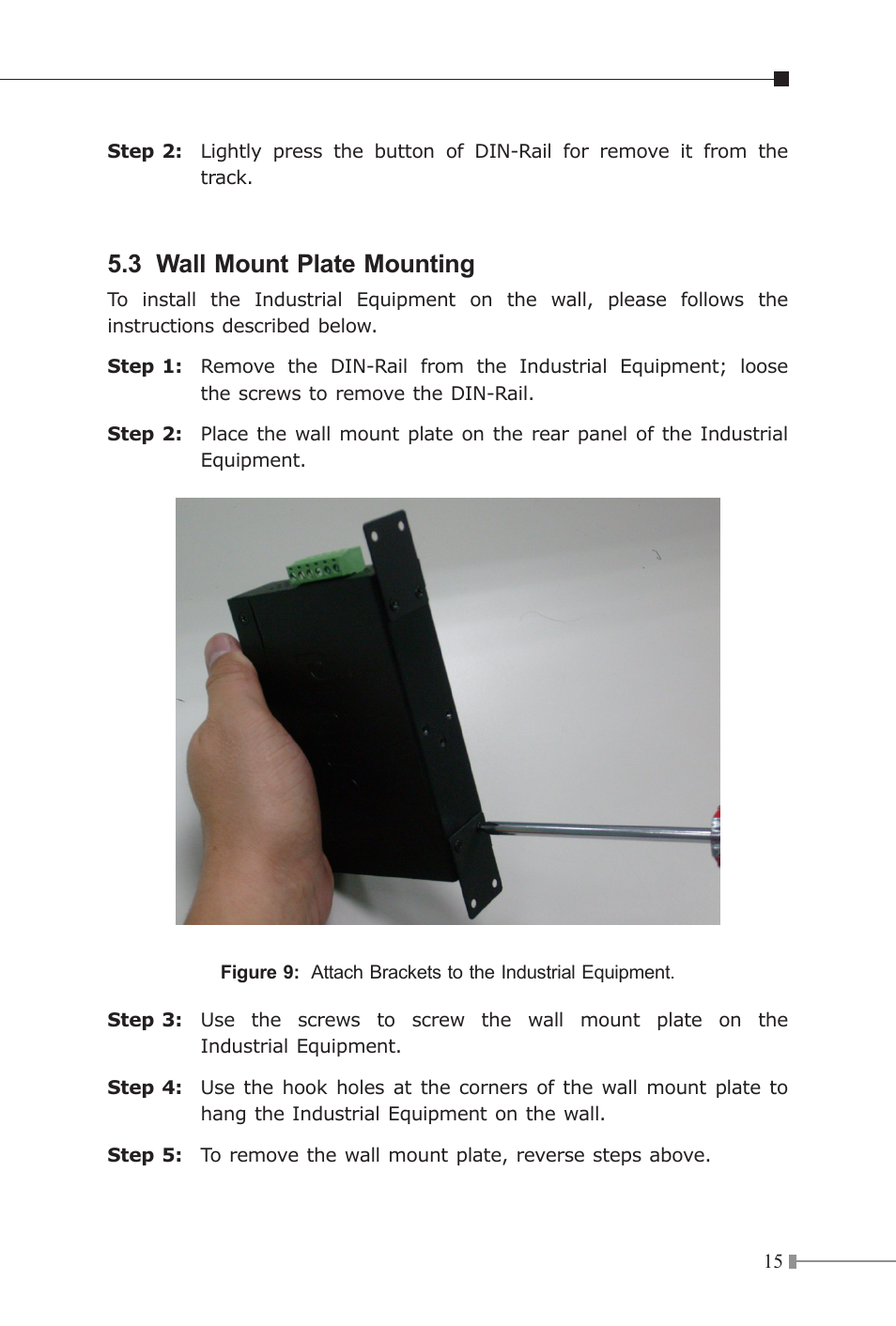 3 wall mount plate mounting | PLANET IPOE-162 User Manual | Page 15 / 20