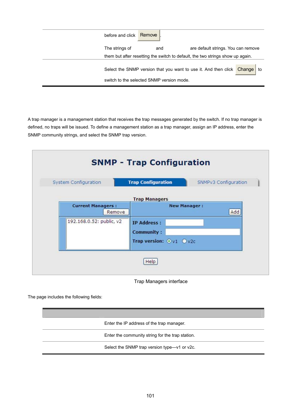 2 trap configuration | PLANET ISW-1022MPT User Manual | Page 101 / 167