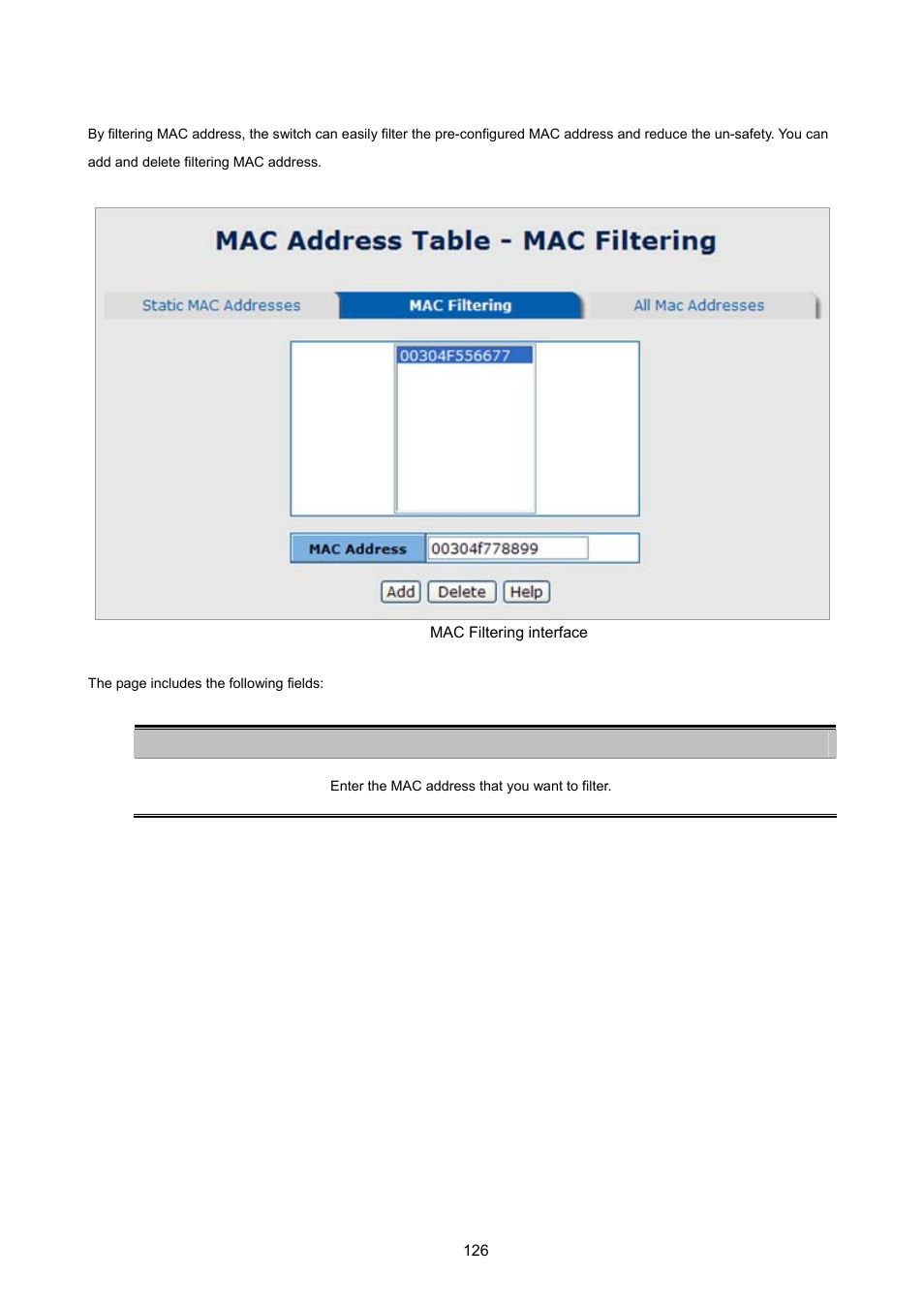 2 mac filtering | PLANET ISW-1022MPT User Manual | Page 126 / 167