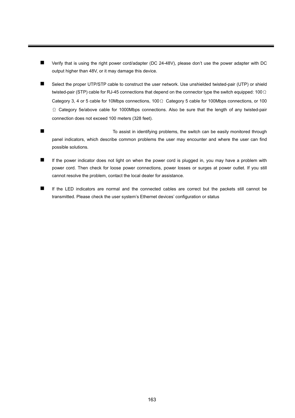 Appendix b troubles shooting | PLANET ISW-1022MPT User Manual | Page 163 / 167