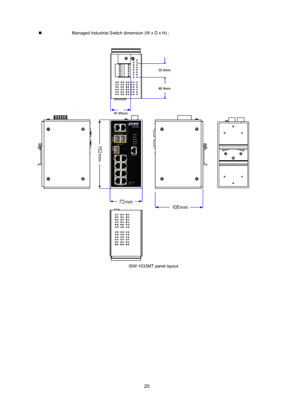 PLANET ISW-1022MPT User Manual | Page 20 / 167