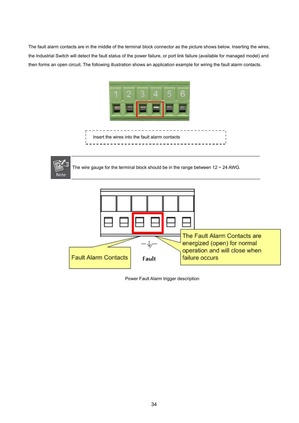 5 wiring the fault alarm contact | PLANET ISW-1022MPT User Manual | Page 34 / 167