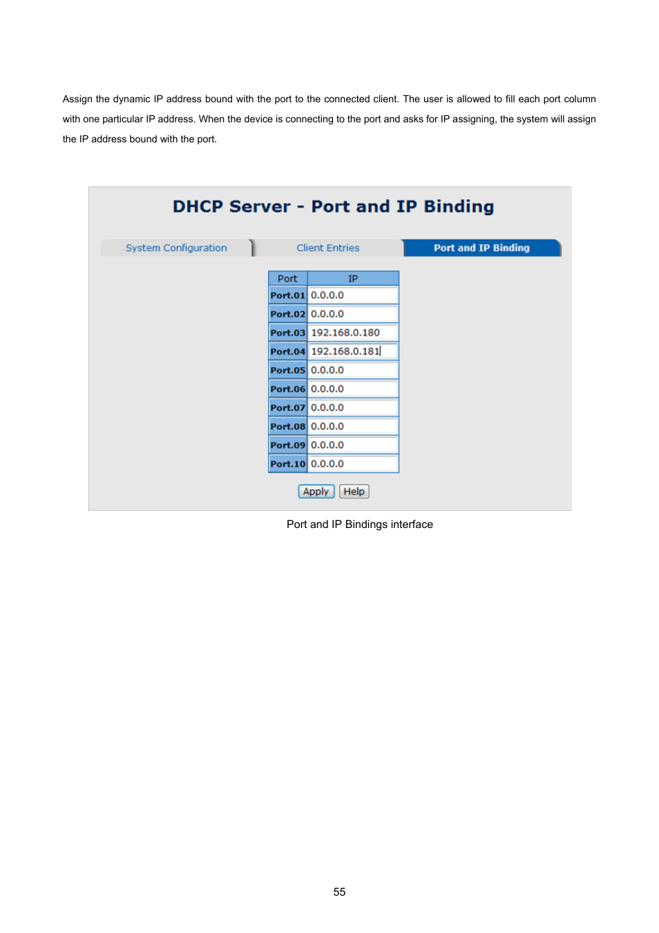 3 port and ip bindings | PLANET ISW-1022MPT User Manual | Page 55 / 167