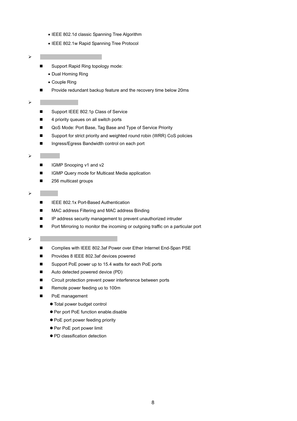 PLANET ISW-1022MPT User Manual | Page 8 / 167