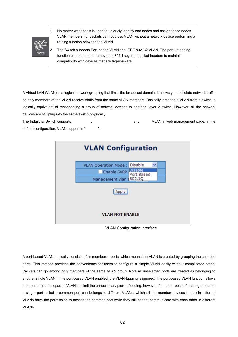 2 vlan configuration, 3 port-based vlan | PLANET ISW-1022MPT User Manual | Page 82 / 167