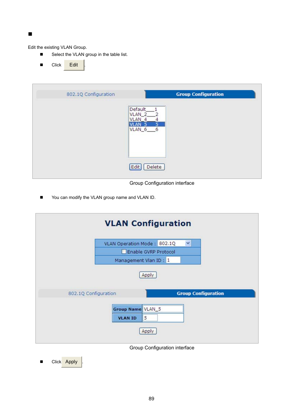 Group configuration | PLANET ISW-1022MPT User Manual | Page 89 / 167