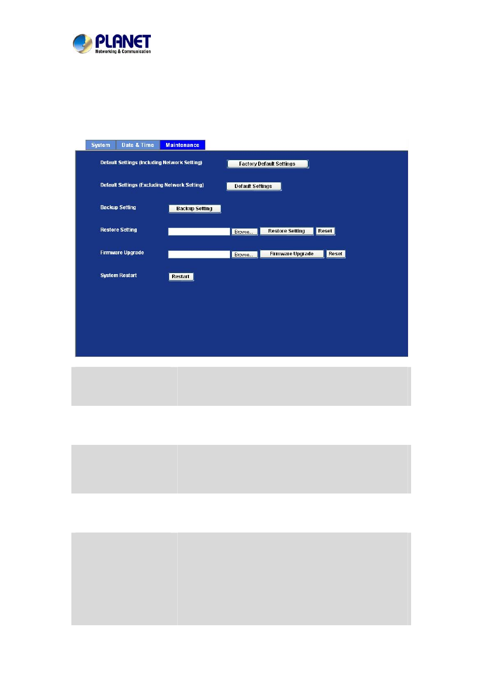 Maintenance | PLANET IVS-2120 User Manual | Page 55 / 87