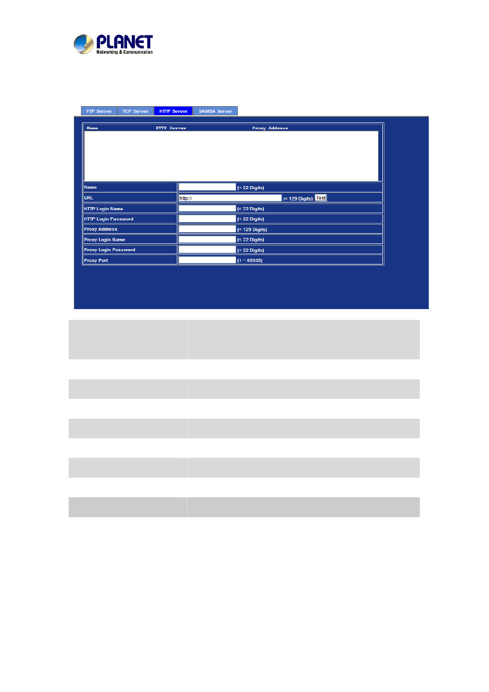 Http server, Samba server, Http server 6.14.4. samba server | PLANET IVS-2120 User Manual | Page 70 / 87