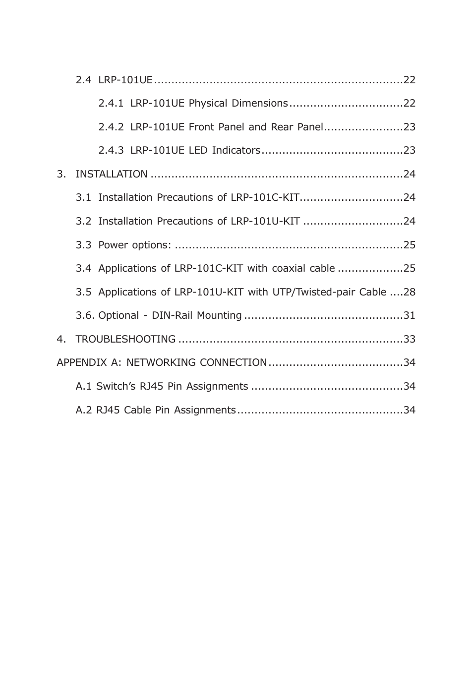 PLANET LRP-101C-KIT User Manual | Page 5 / 36