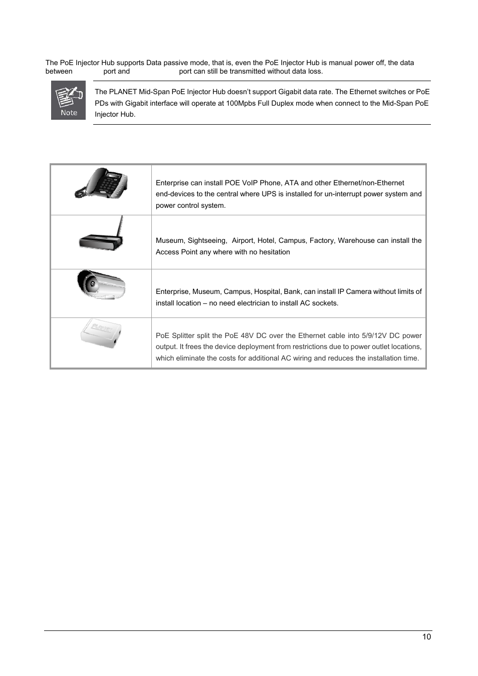 4 power over ethernet powered device | PLANET POE-1200 User Manual | Page 13 / 45