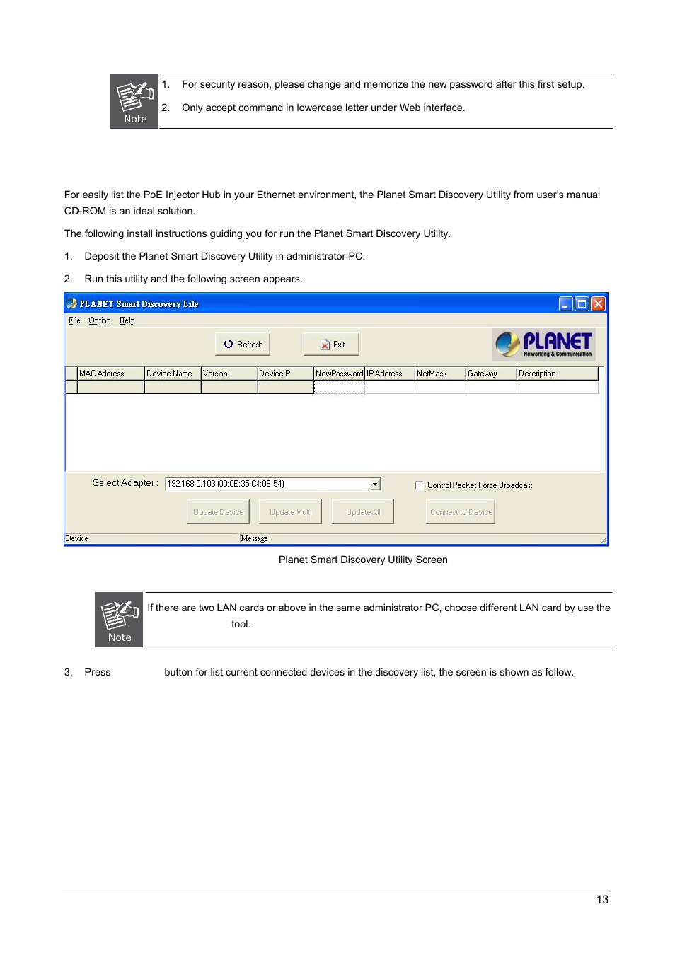 2 planet smart discovery utility | PLANET POE-1200 User Manual | Page 16 / 45