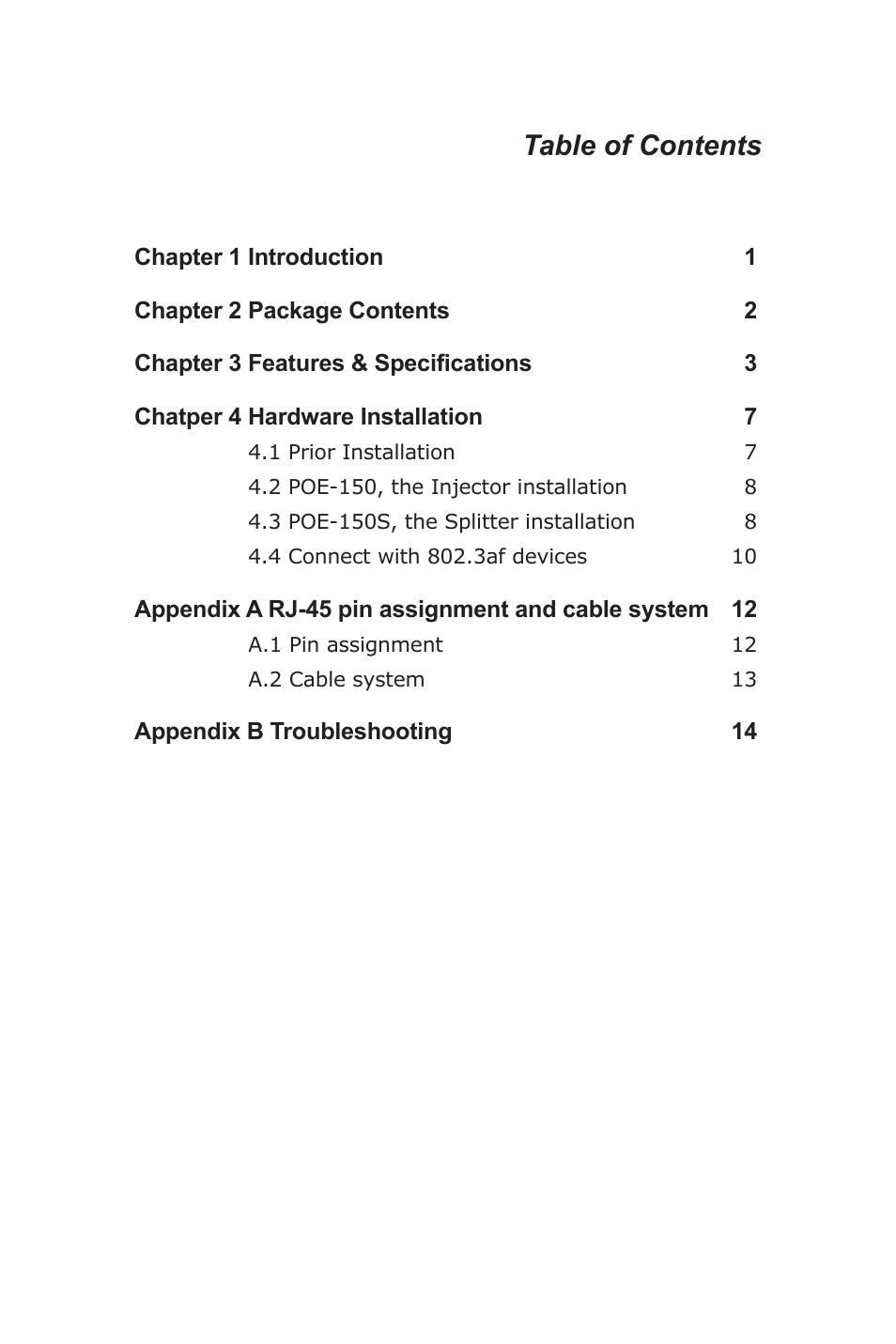 PLANET POE-150 User Manual | Page 3 / 22