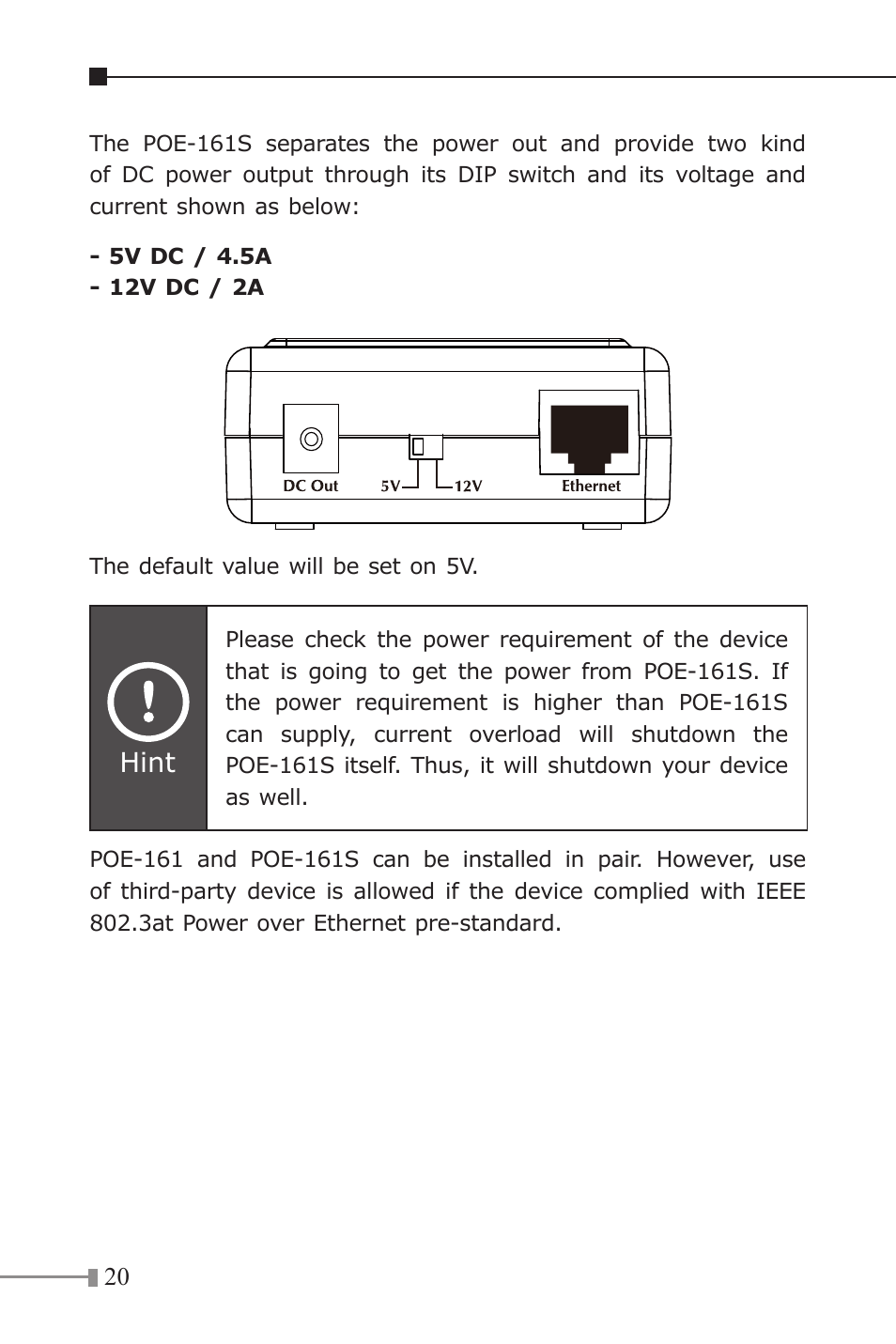PLANET POE-161 User Manual | Page 20 / 24