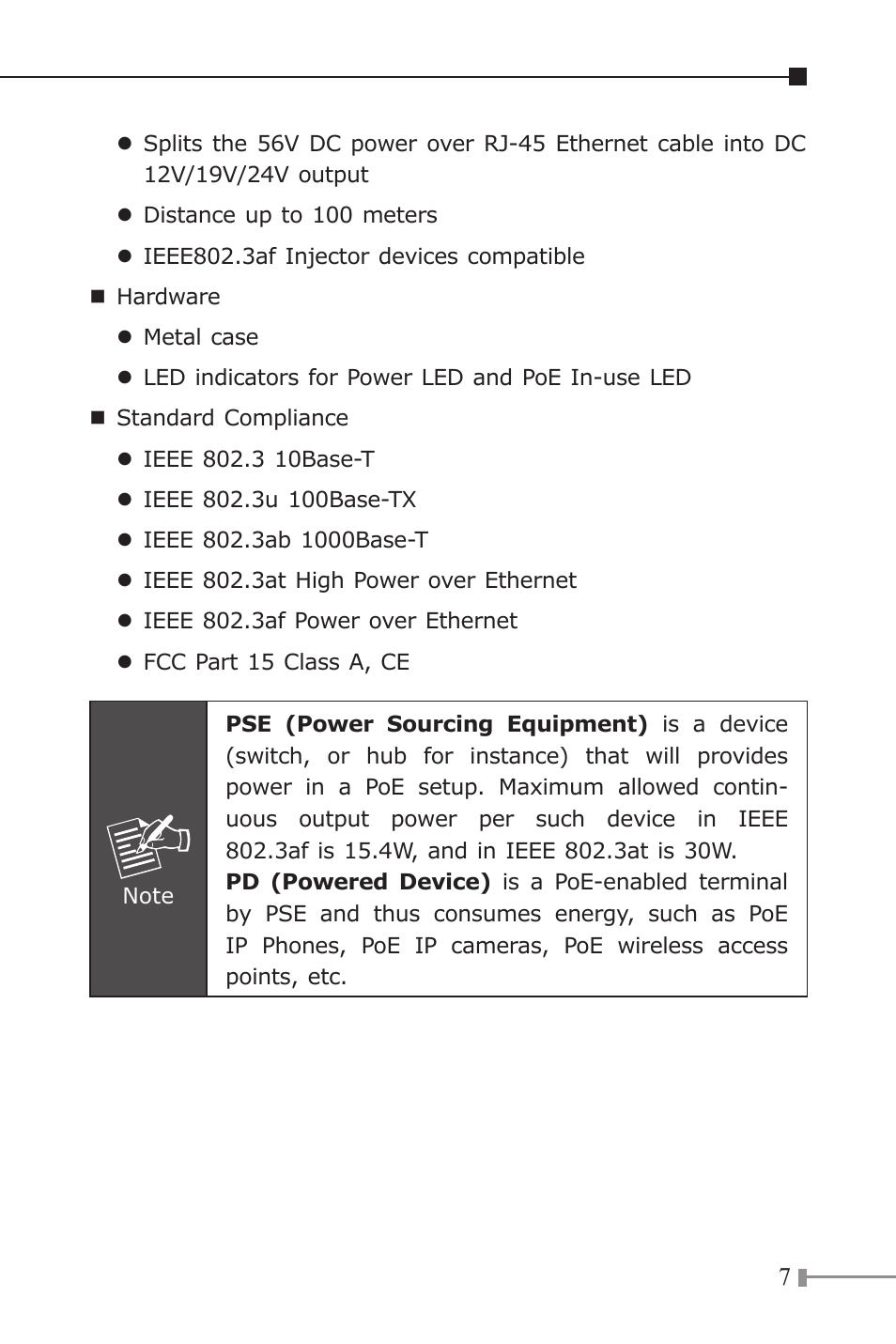PLANET POE-171 User Manual | Page 7 / 20