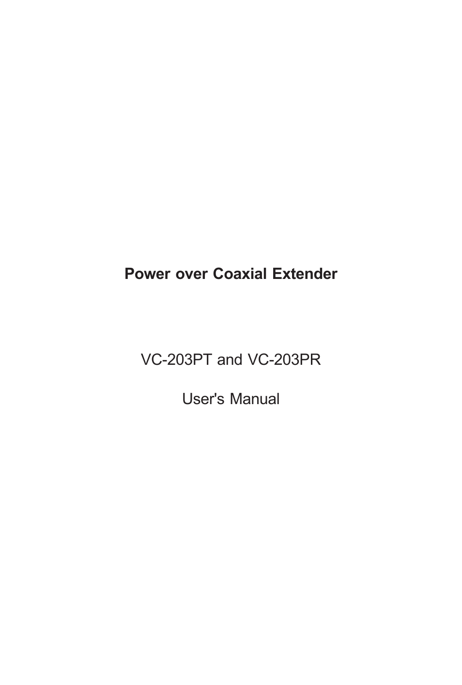 PLANET VC-203PR User Manual | 24 pages