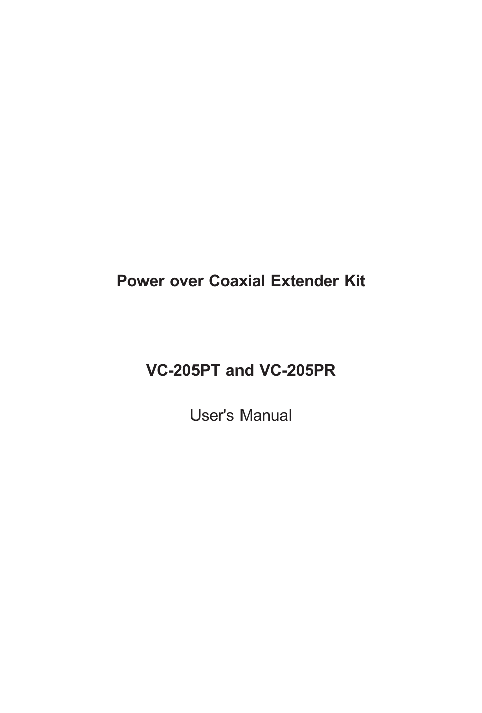 PLANET VC-205-KIT User Manual | 24 pages