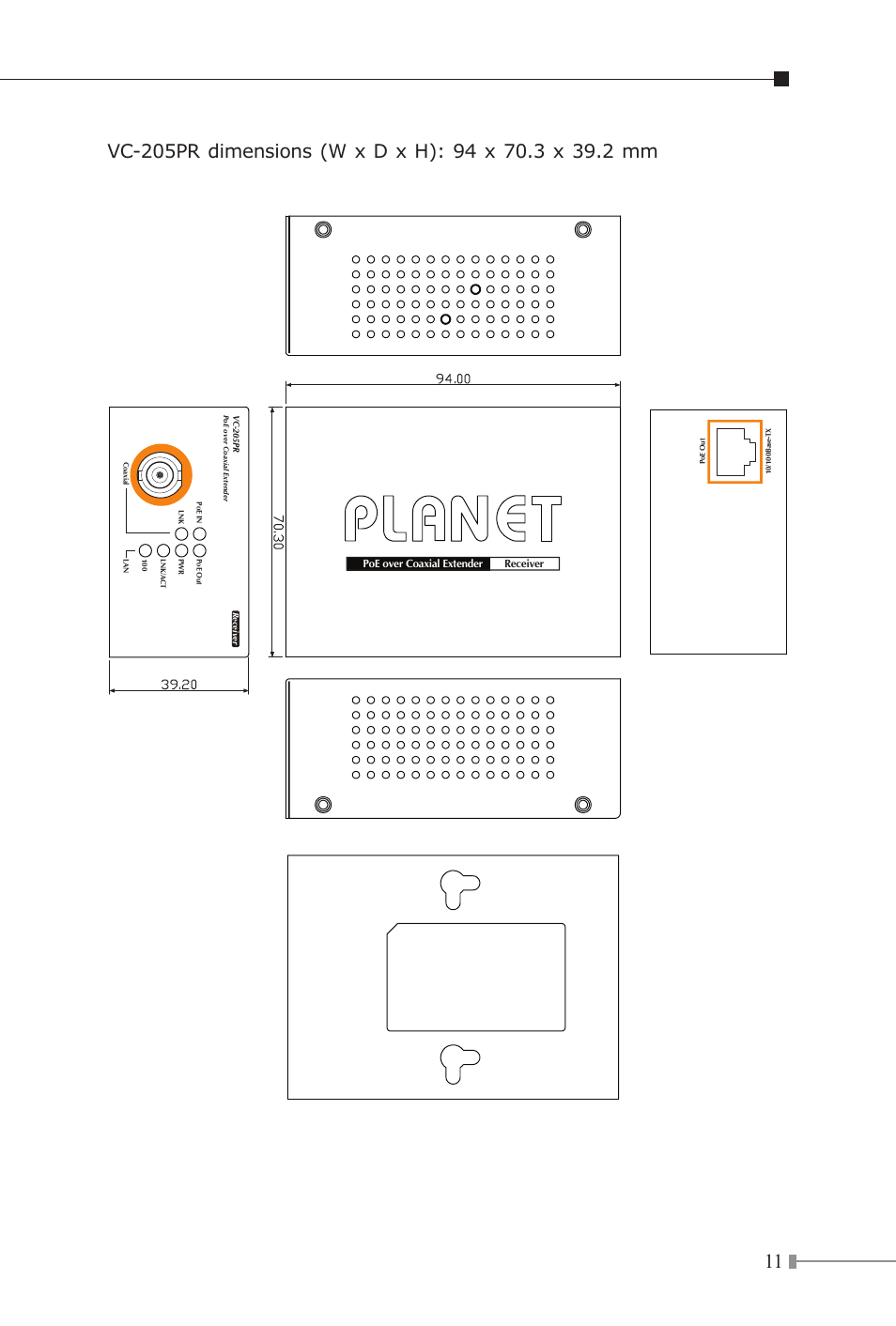 PLANET VC-205-KIT User Manual | Page 11 / 24