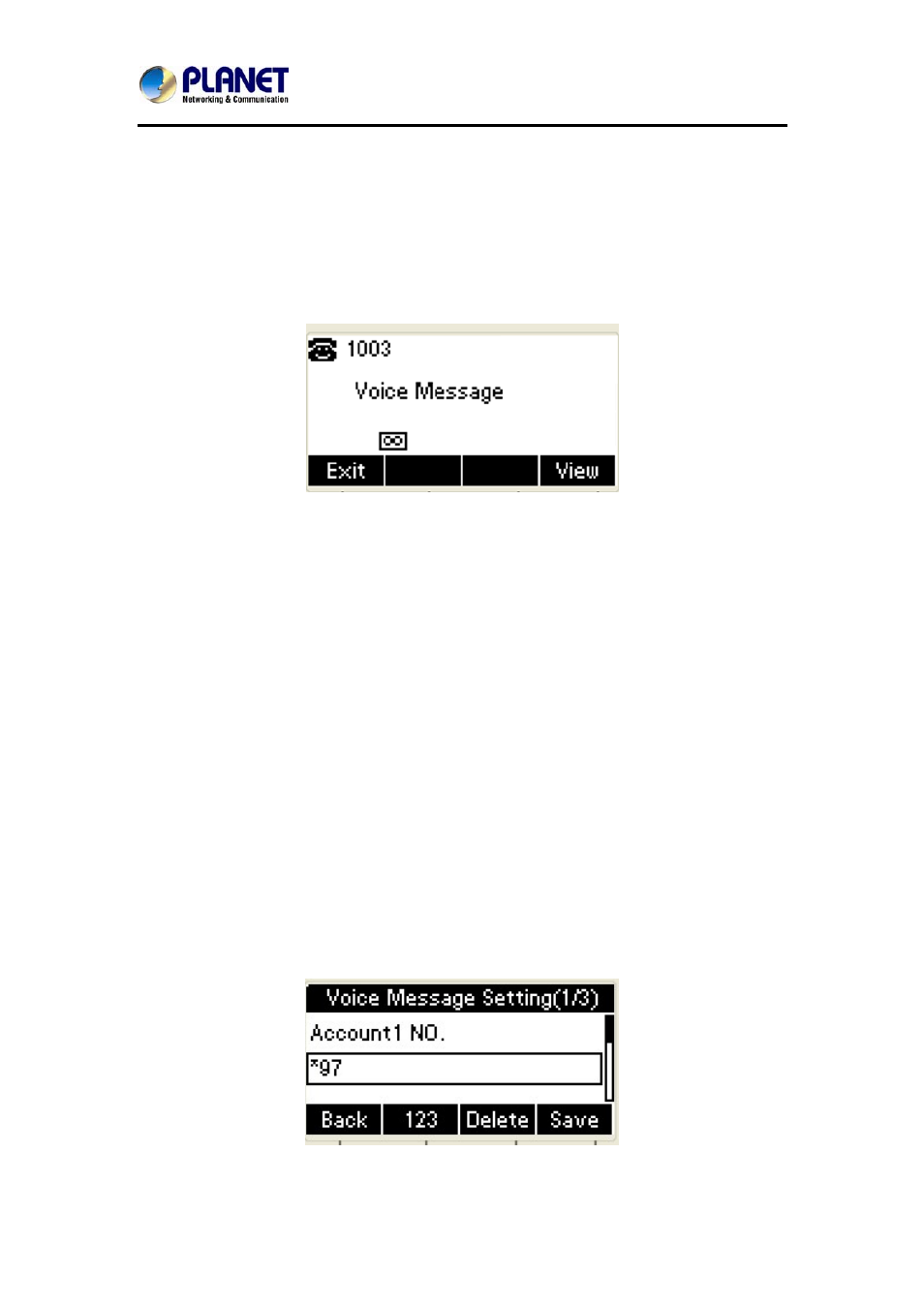 2 voice message, Voice message | PLANET VIP-1010PT User Manual | Page 31 / 78