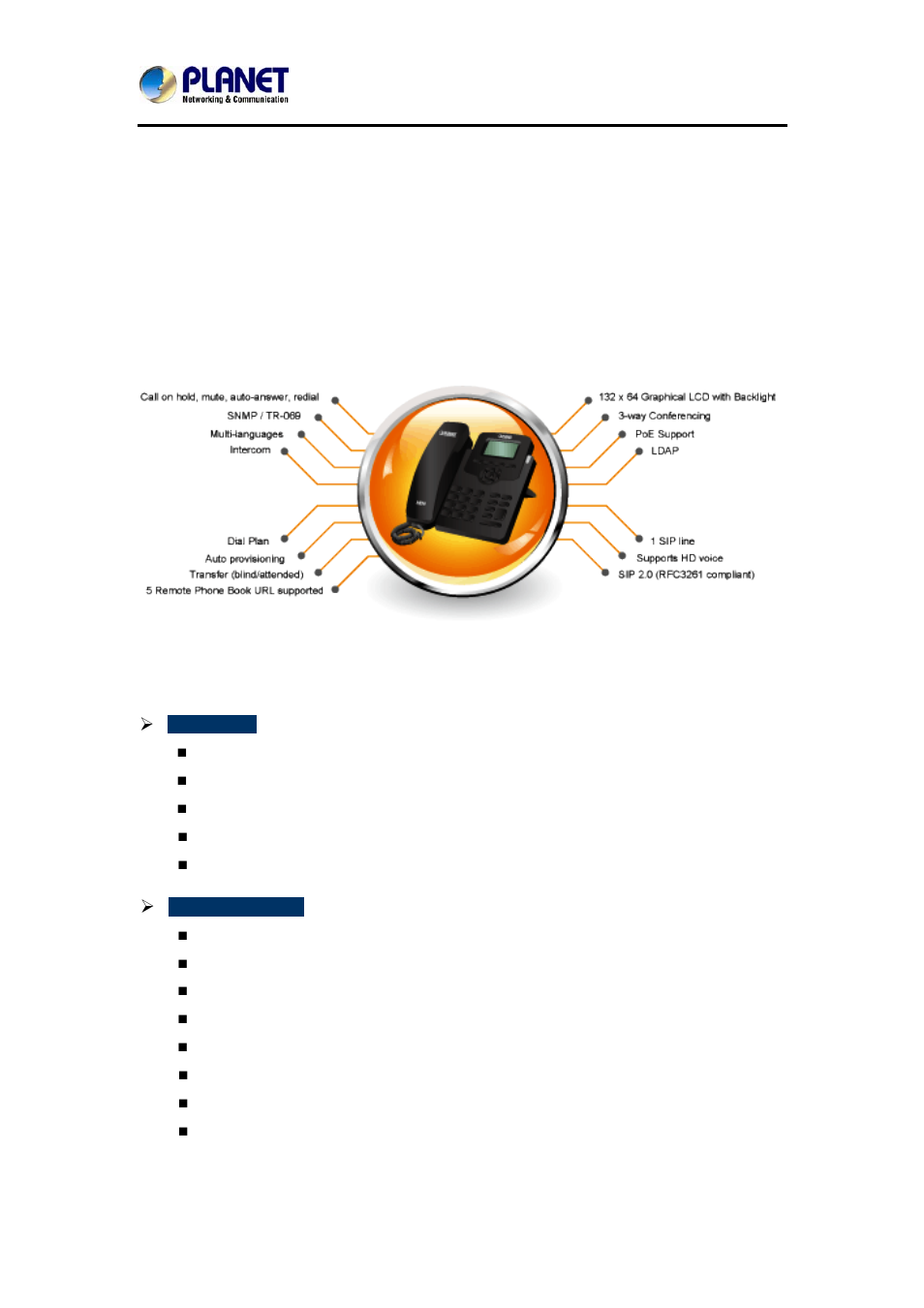1 features, Eatures | PLANET VIP-1010PT User Manual | Page 9 / 78
