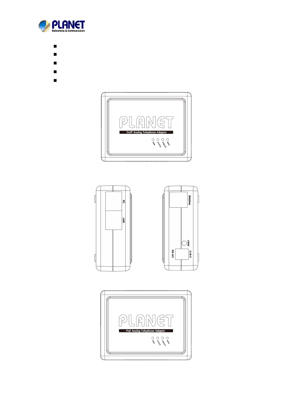 PLANET VIP-156PE User Manual | Page 10 / 75