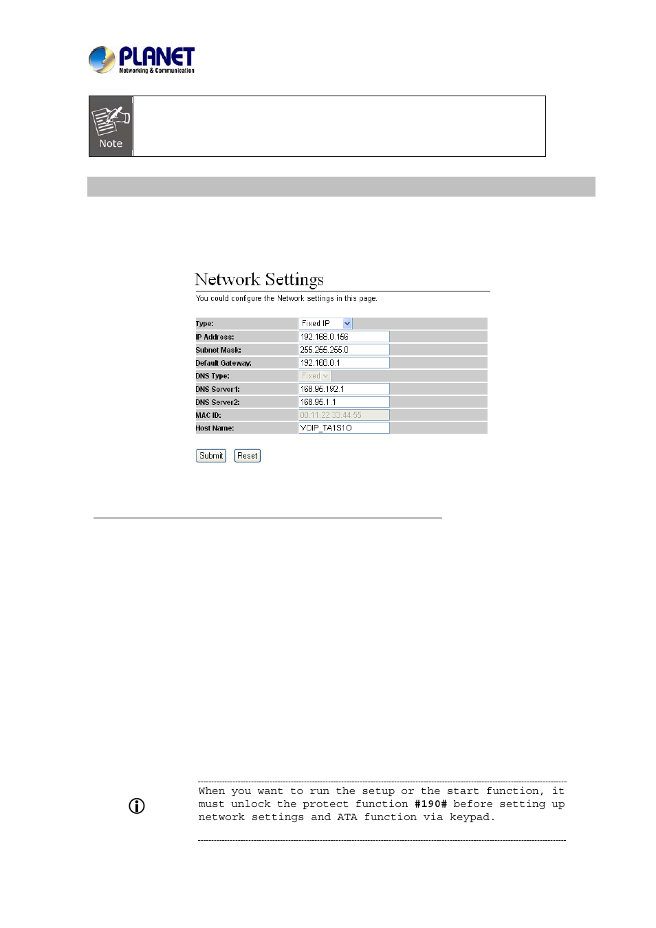 Hint | PLANET VIP-156PE User Manual | Page 15 / 75