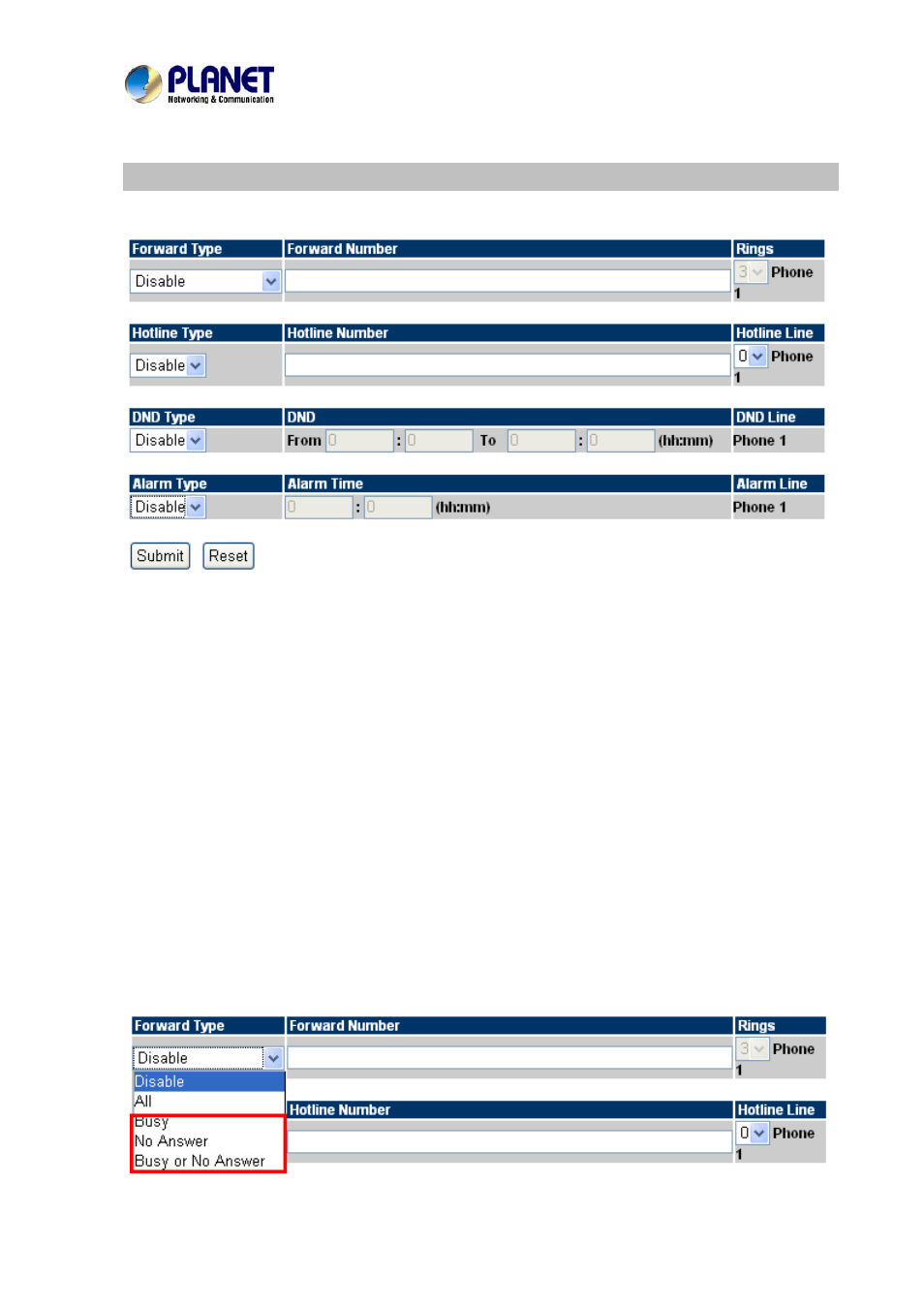 Call service | PLANET VIP-156PE User Manual | Page 25 / 75