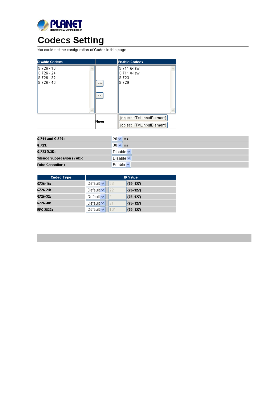 Sip advance setting | PLANET VIP-156PE User Manual | Page 44 / 75