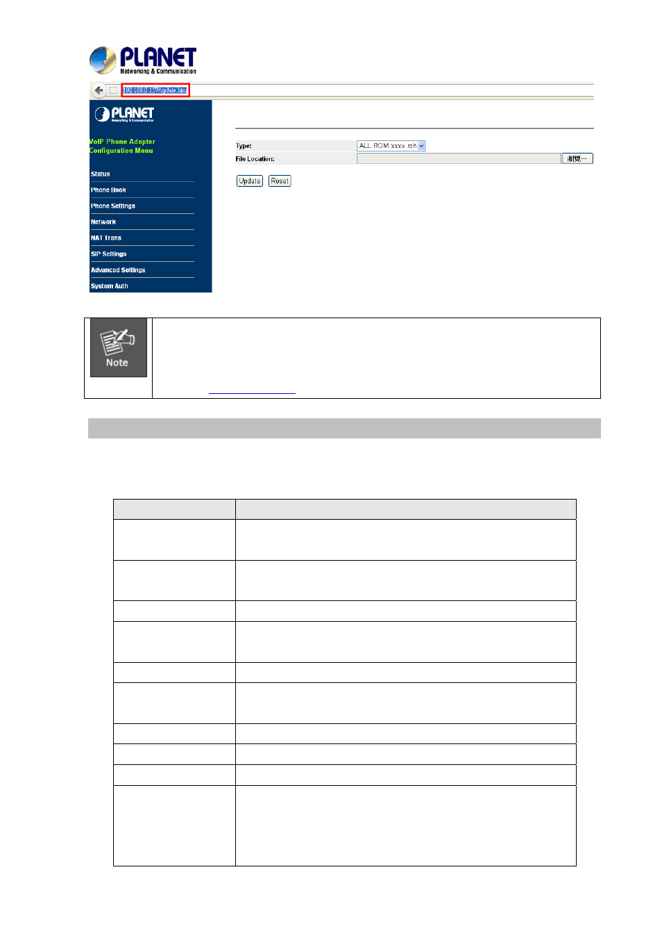 Auto update setting | PLANET VIP-156PE User Manual | Page 56 / 75