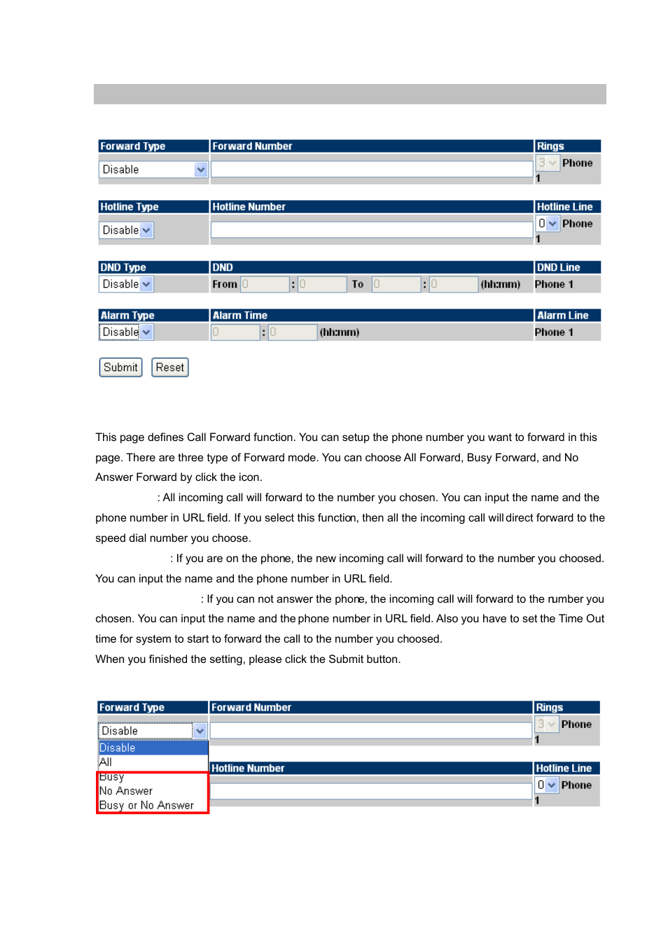 Call service | PLANET VIP-156PE User Manual | Page 22 / 68