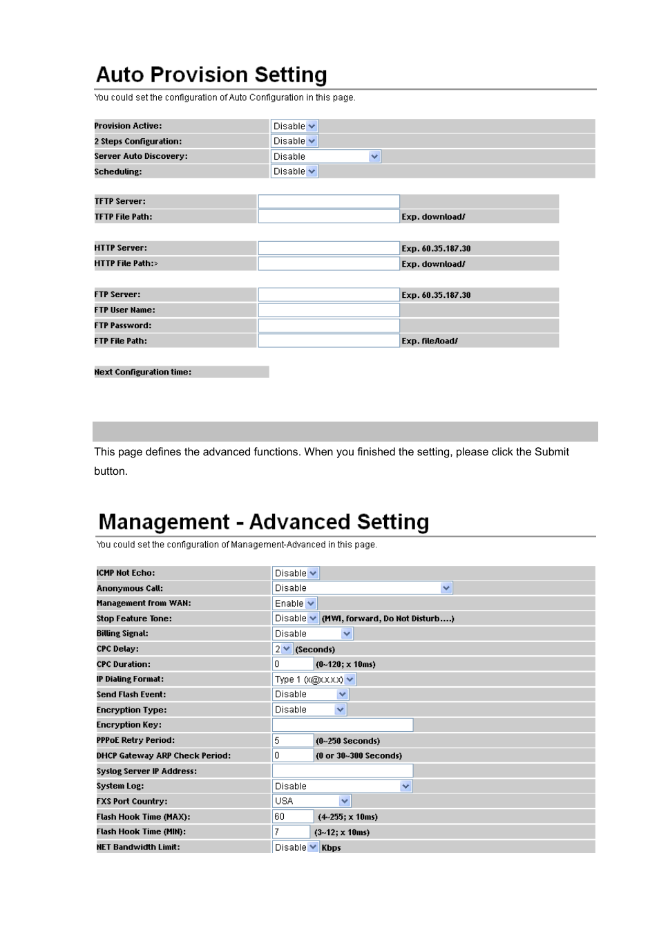 Auto config, Management-advanced setting | PLANET VIP-156PE User Manual | Page 45 / 68