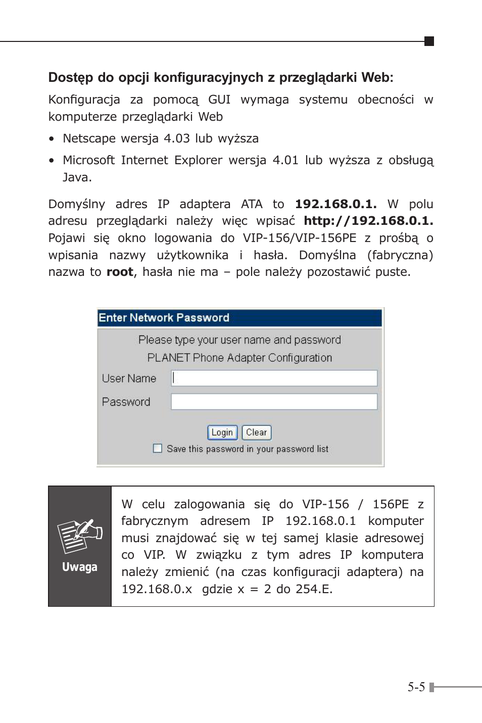 PLANET VIP-156 User Manual | Page 61 / 68