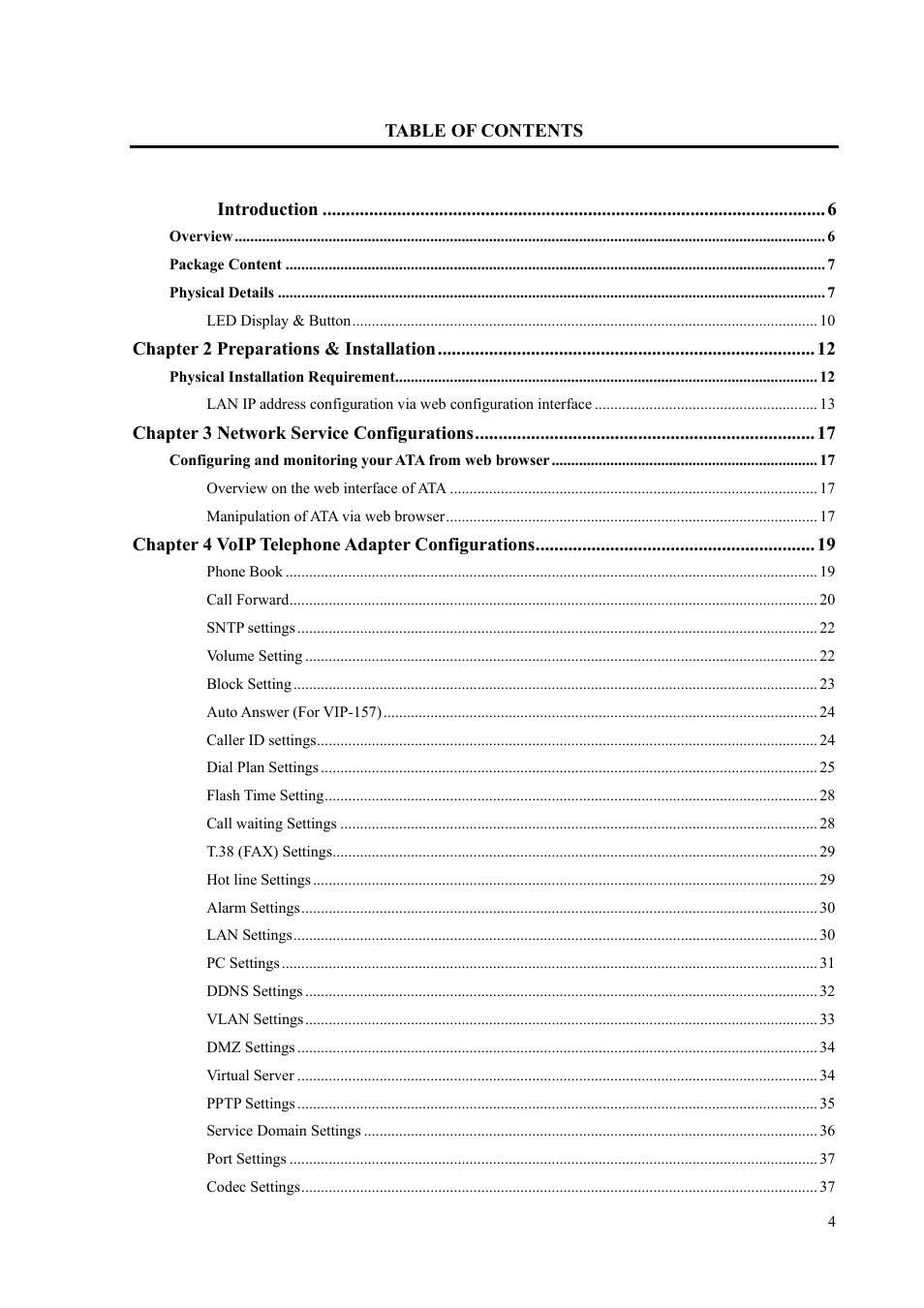 PLANET VIP-156PE User Manual | Page 4 / 76