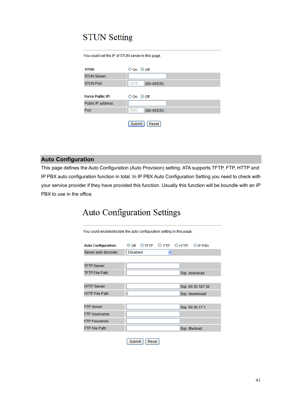 Auto configuration | PLANET VIP-156PE User Manual | Page 41 / 76