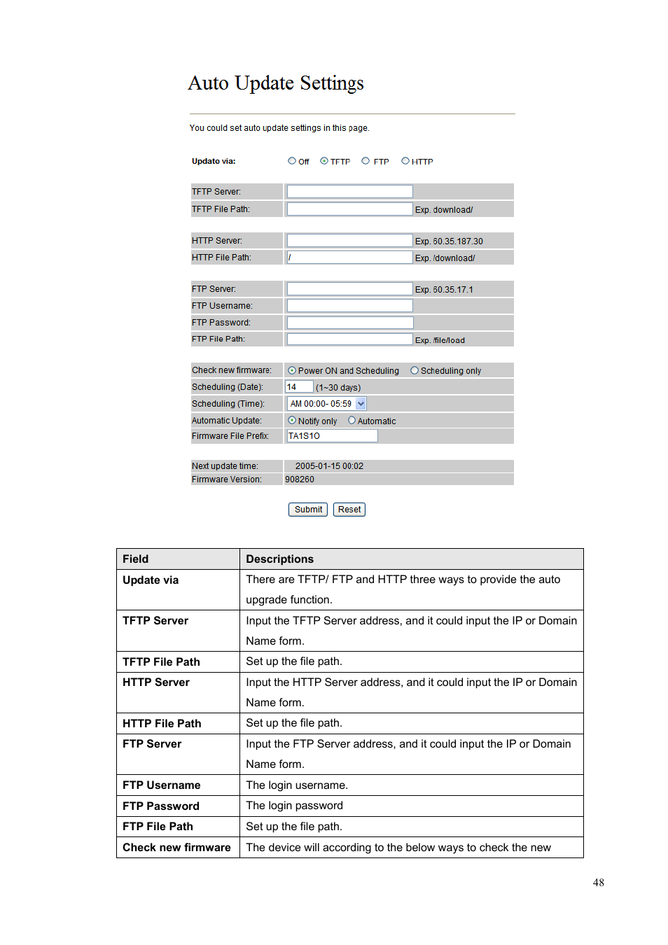 Reset to default, Reboot without saving | PLANET VIP-156PE User Manual | Page 48 / 76