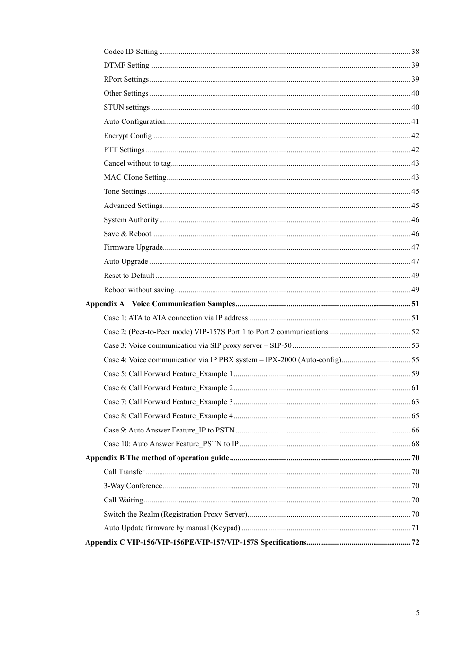 PLANET VIP-156PE User Manual | Page 5 / 76