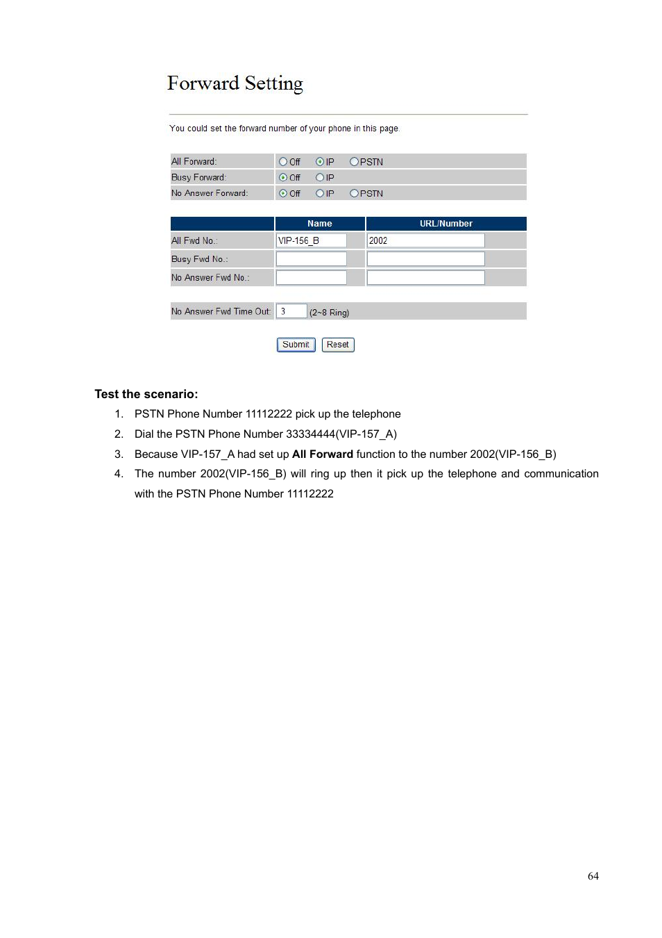 PLANET VIP-156PE User Manual | Page 64 / 76