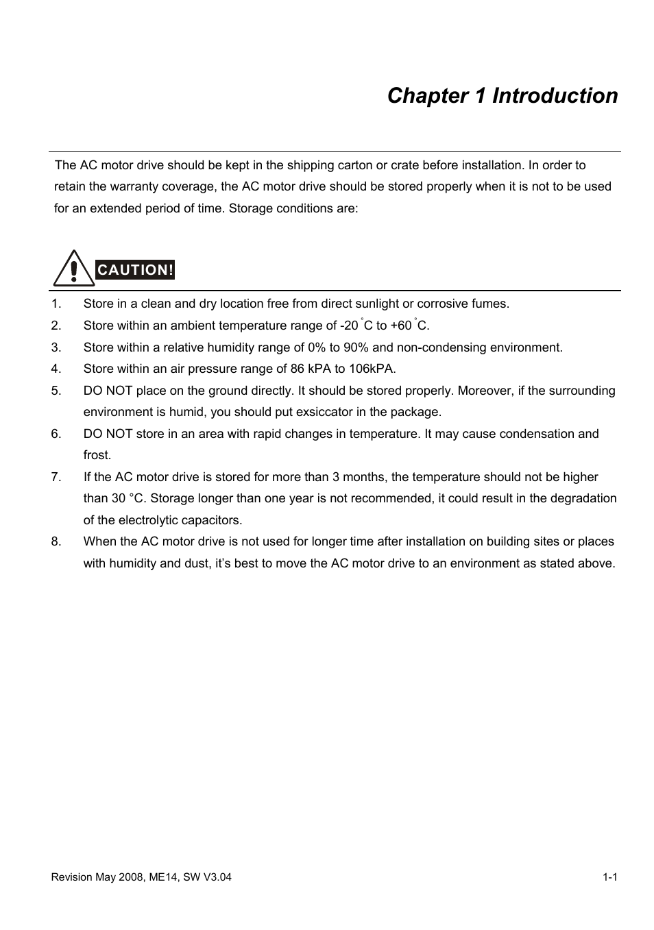 Chapter 1 introduction, Chapter 1 introduction -1 | Delta Electronics VFD-M User Manual | Page 10 / 173