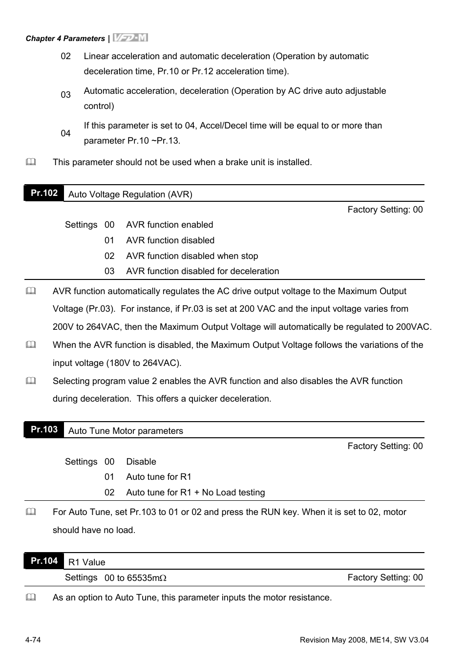 Delta Electronics VFD-M User Manual | Page 109 / 173