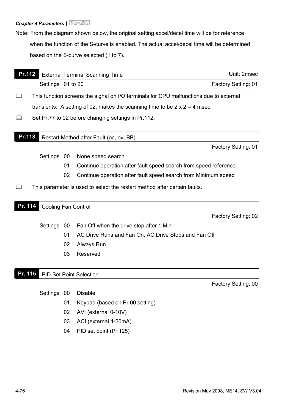 Delta Electronics VFD-M User Manual | Page 111 / 173