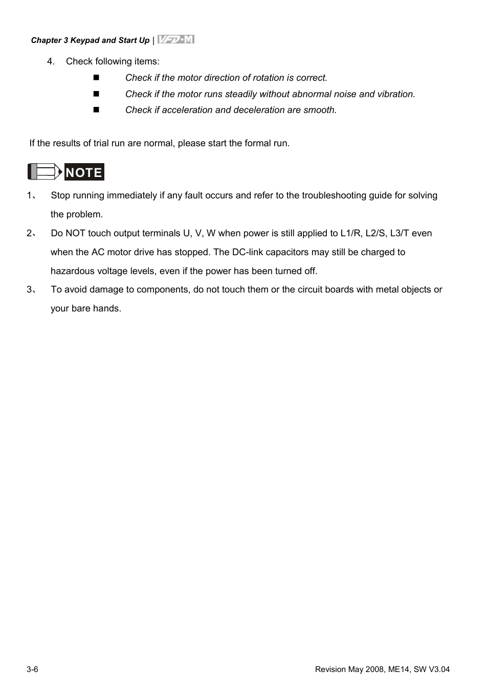 Delta Electronics VFD-M User Manual | Page 35 / 173
