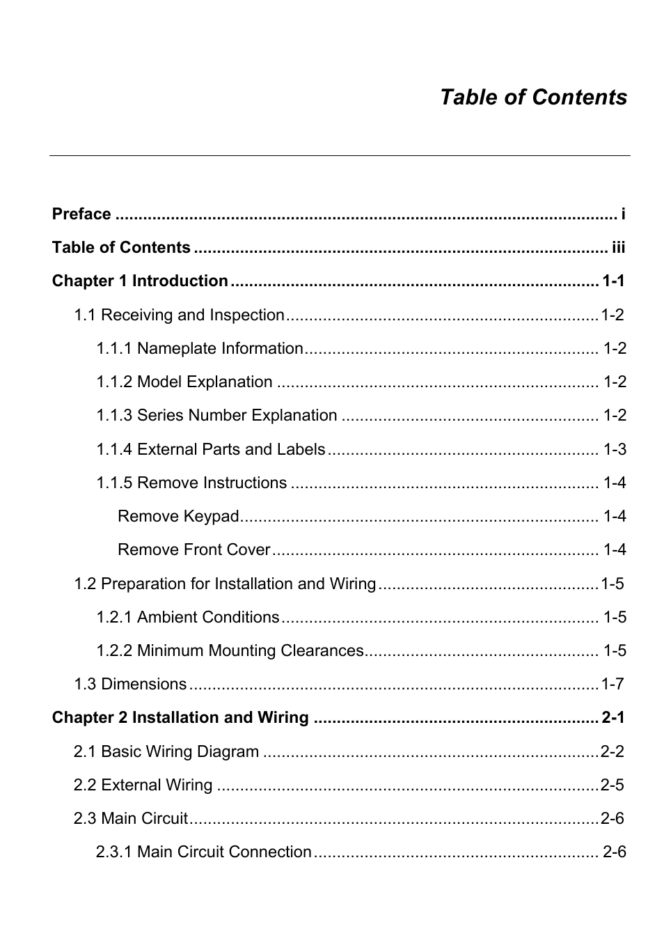 Delta Electronics VFD-M User Manual | Page 6 / 173
