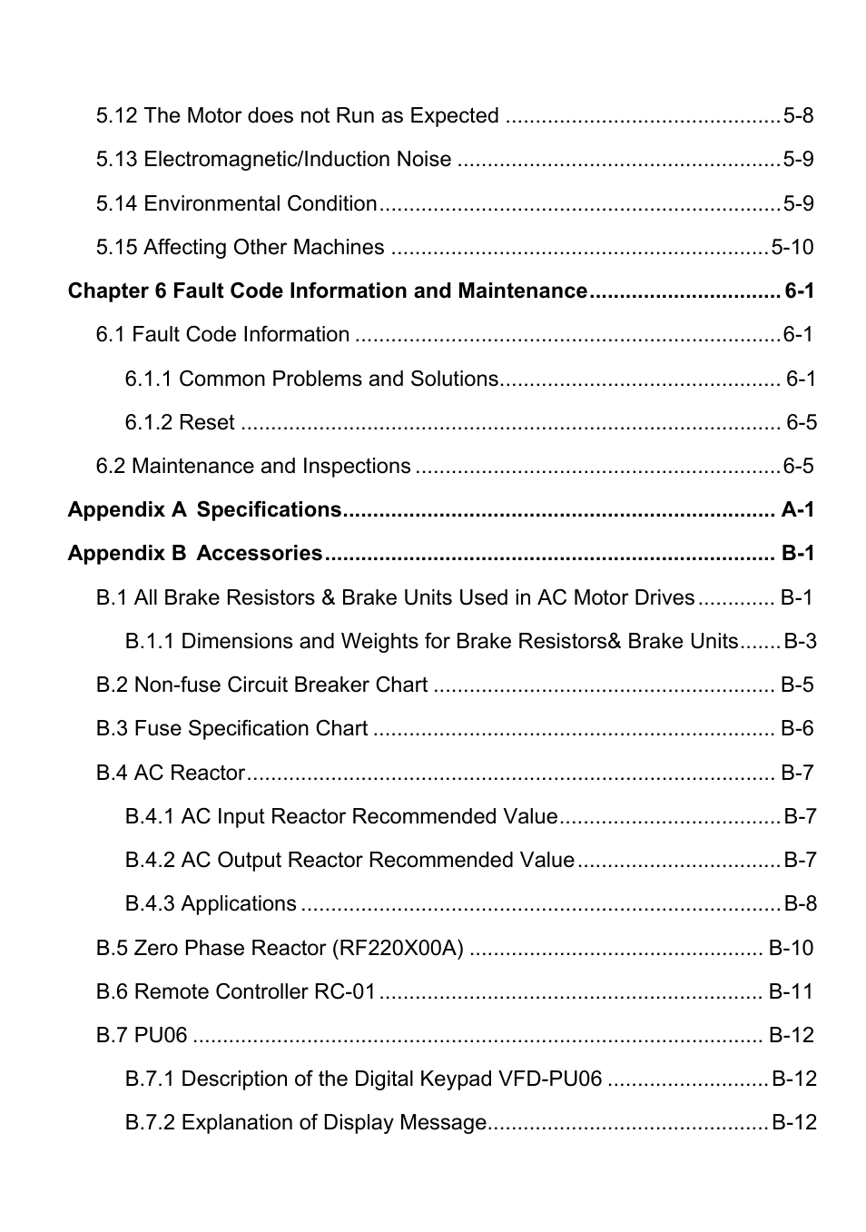 Delta Electronics VFD-M User Manual | Page 8 / 173