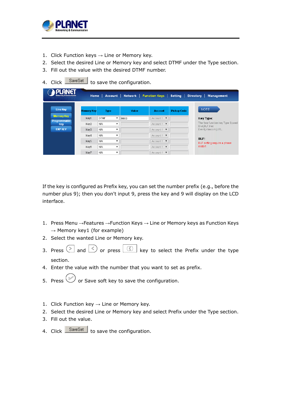 11 prefix, Refix | PLANET VIP-6040PT User Manual | Page 106 / 126