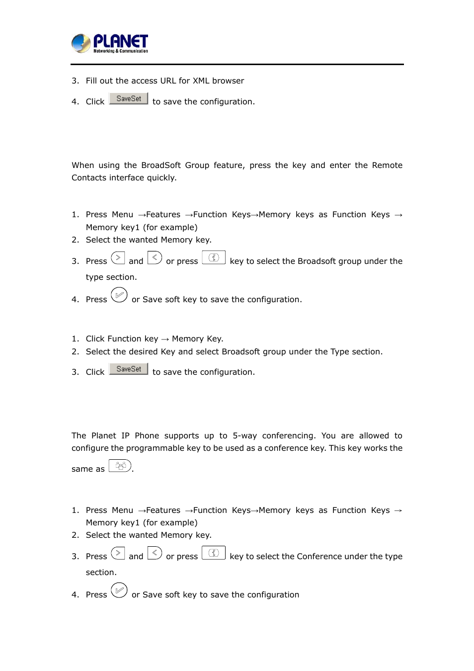 16 broadsoft group, 17 conference, Roadsoft | Roup, Onference | PLANET VIP-6040PT User Manual | Page 110 / 126