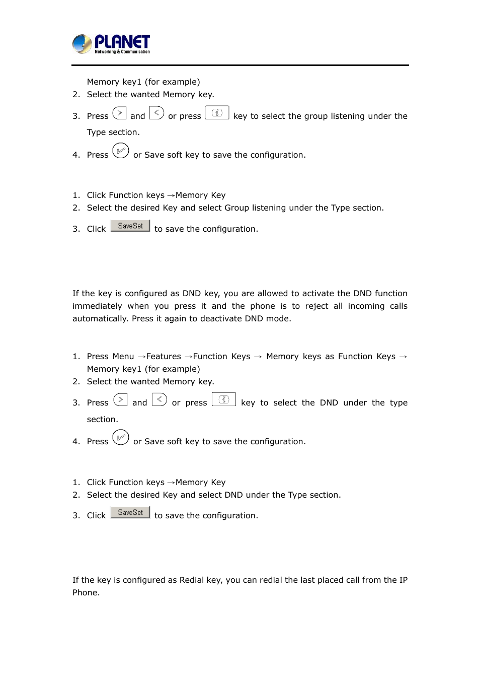 22 dnd, 23 redial, Edial | PLANET VIP-6040PT User Manual | Page 113 / 126