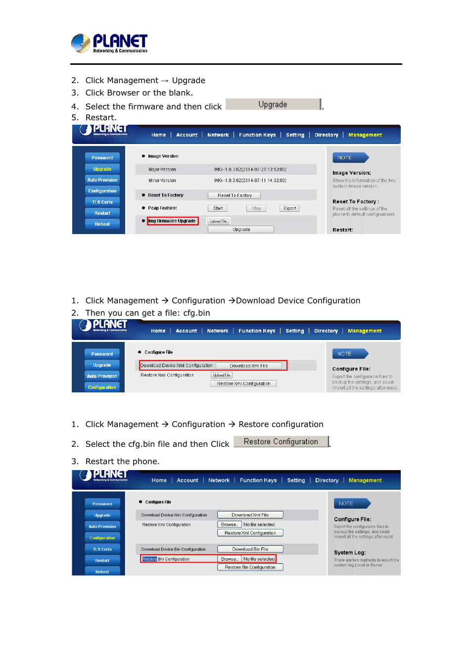 5 configuration file, Onfiguration | PLANET VIP-6040PT User Manual | Page 122 / 126