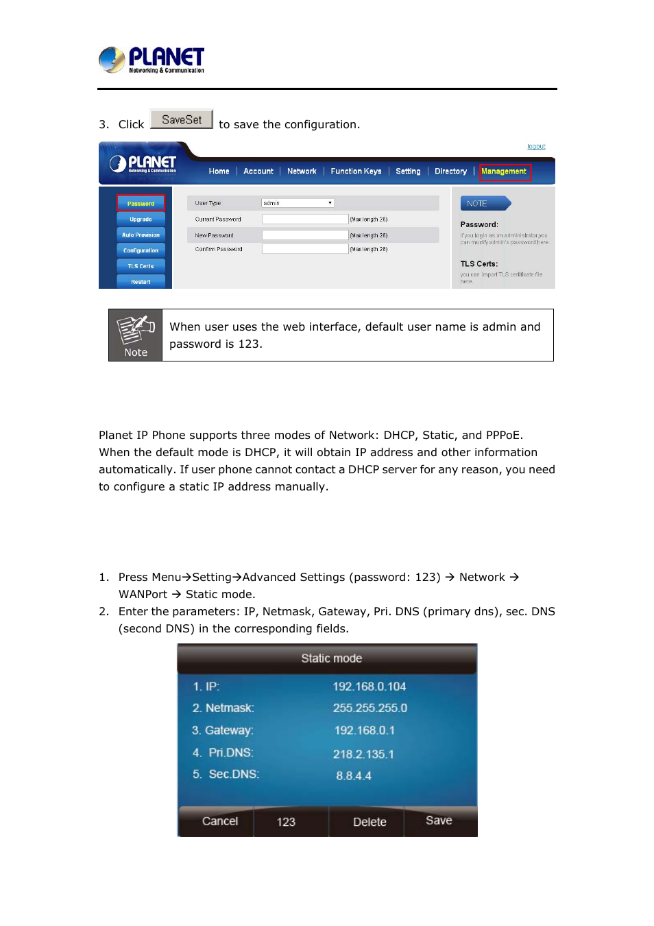 3 basic network setting, 1 wan port, Asic | Etwork, Etting, Wan port | PLANET VIP-6040PT User Manual | Page 40 / 126