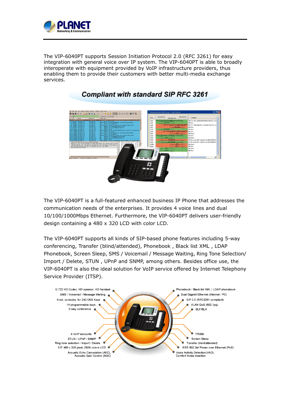PLANET VIP-6040PT User Manual | Page 9 / 126