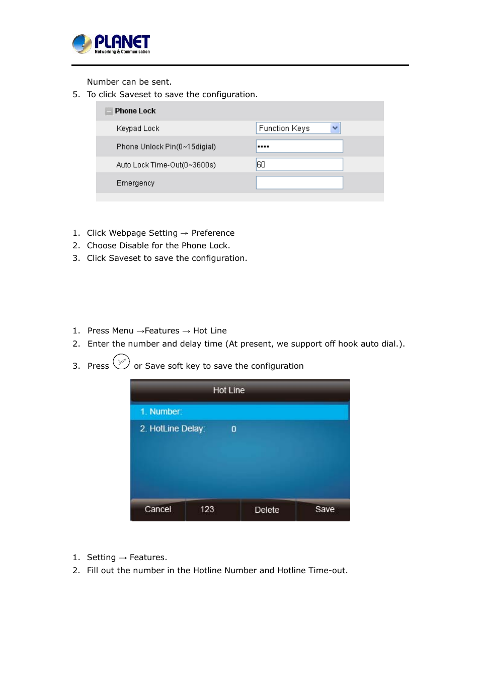 19 hot line | PLANET VIP-6040PT User Manual | Page 94 / 126