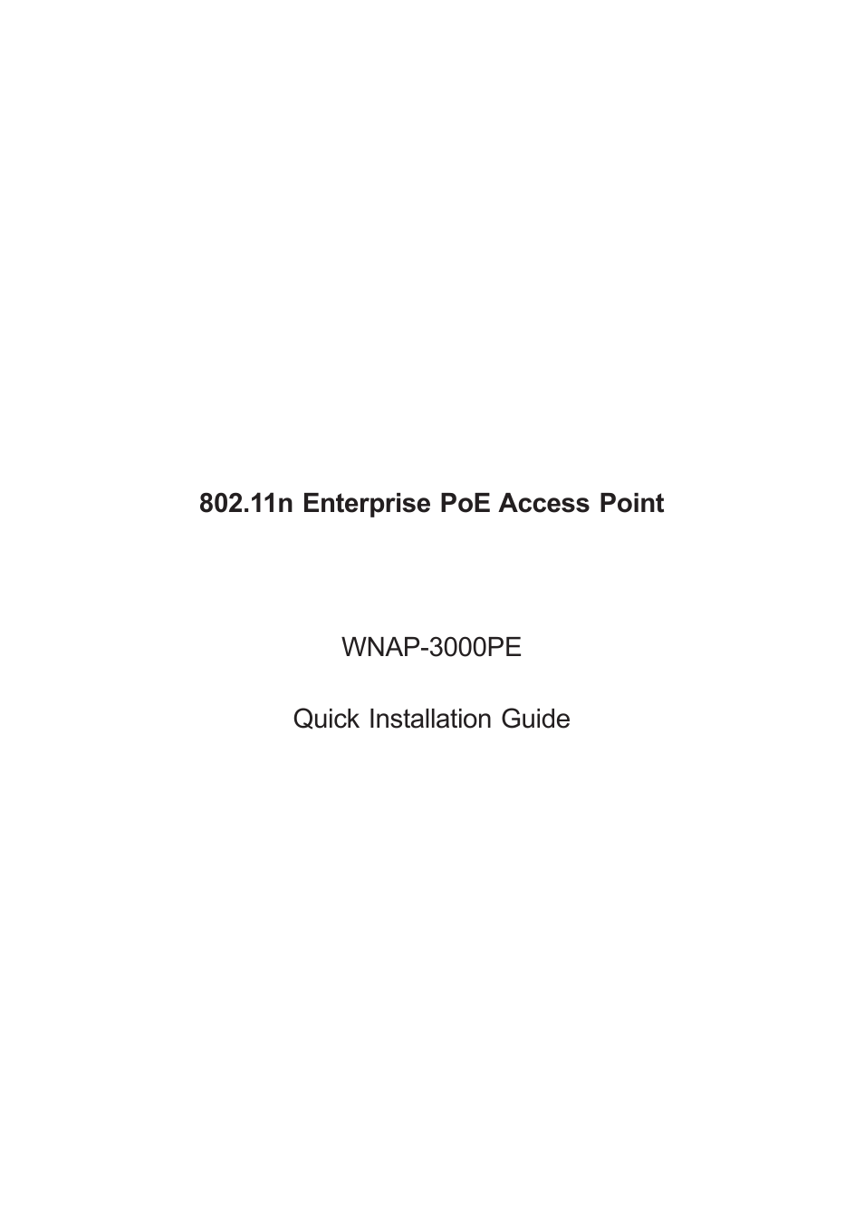 PLANET WNAP-3000PE User Manual | 8 pages